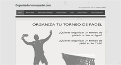 Desktop Screenshot of organizadortorneopadel.com